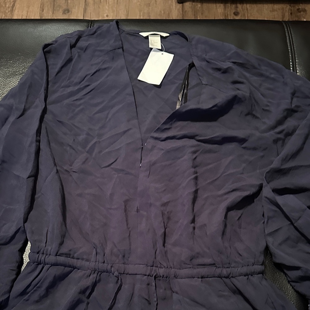 Elegant Navy Women's shorts jumpsuit